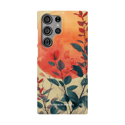 Orange Sun Harmony - Slim Samsung S23 Phone Case