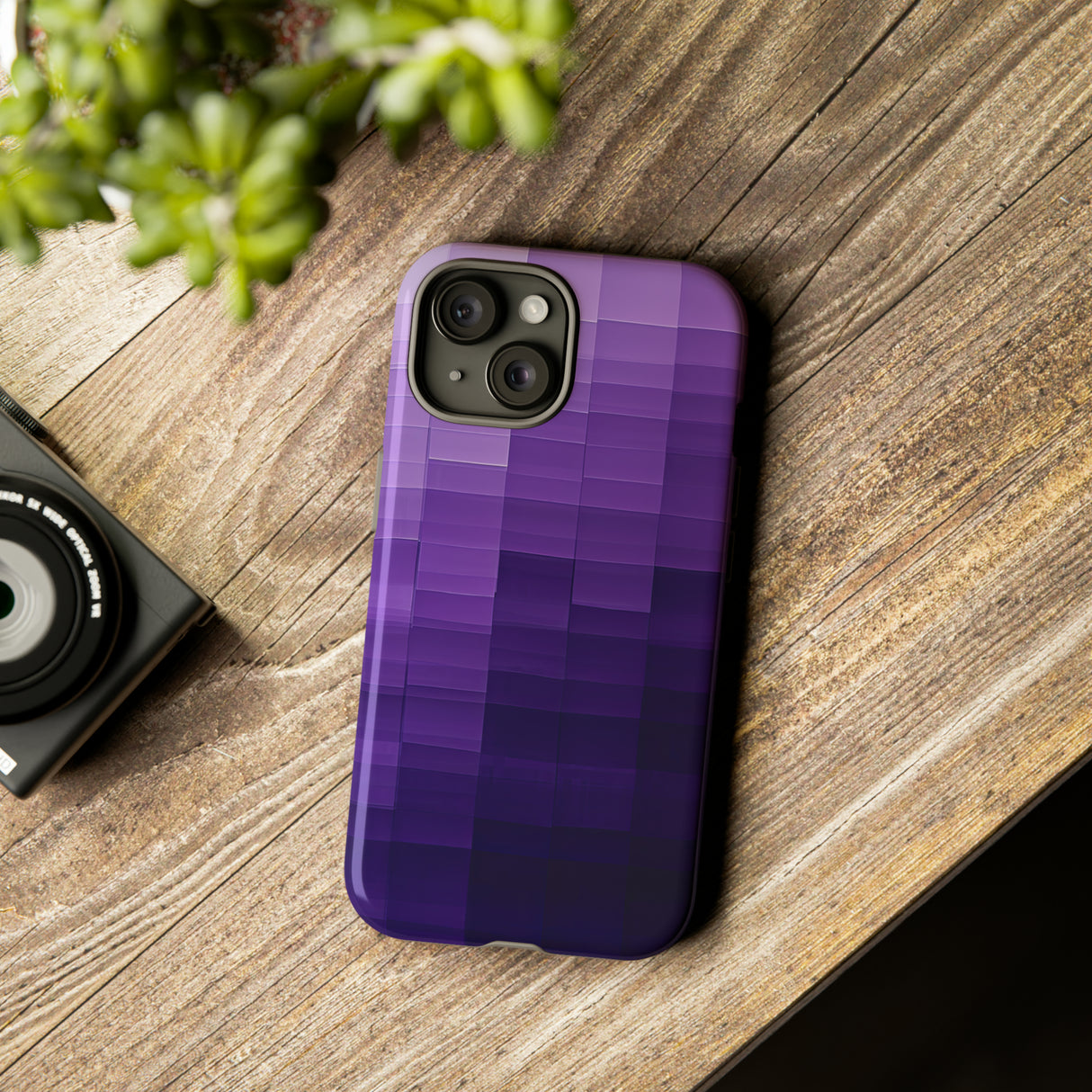 Purple Square Fusion - Protective Phone Case