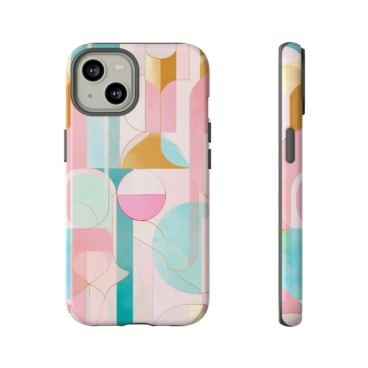 Deco Pink Geometric Fusion - Protective Phone Case