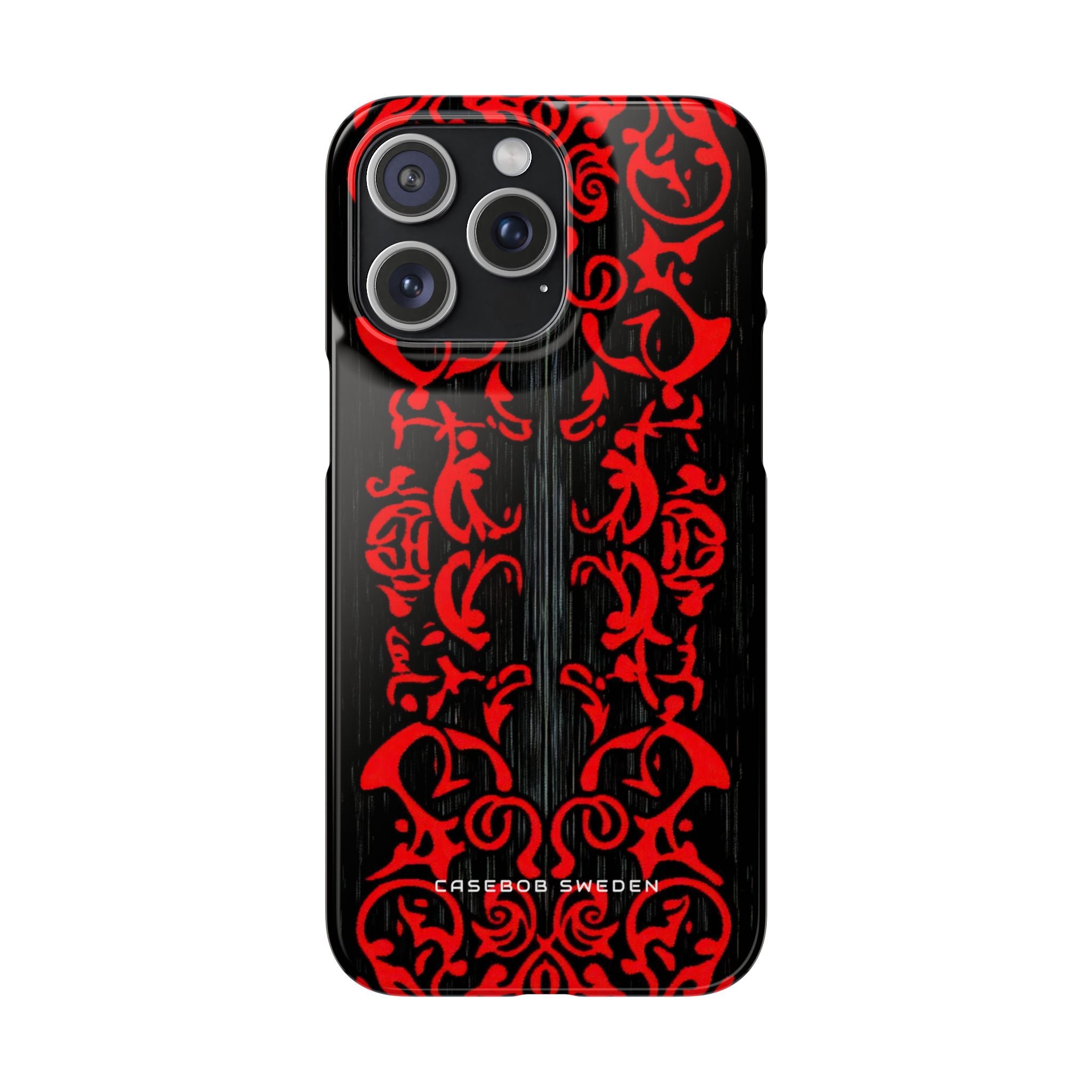 Gothic Crimson Symmetry iPhone 15 - Slim Phone Case