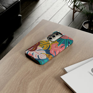 Tropical Leaf Mono - Protective Phone Case