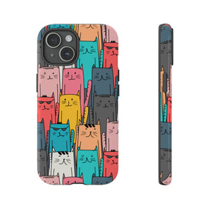 Colorful Cats - Protective Phone Case