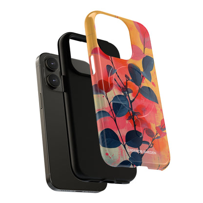 Yellow Botanical Splash - Tough + MagSafe® iPhone 14 Phone Case