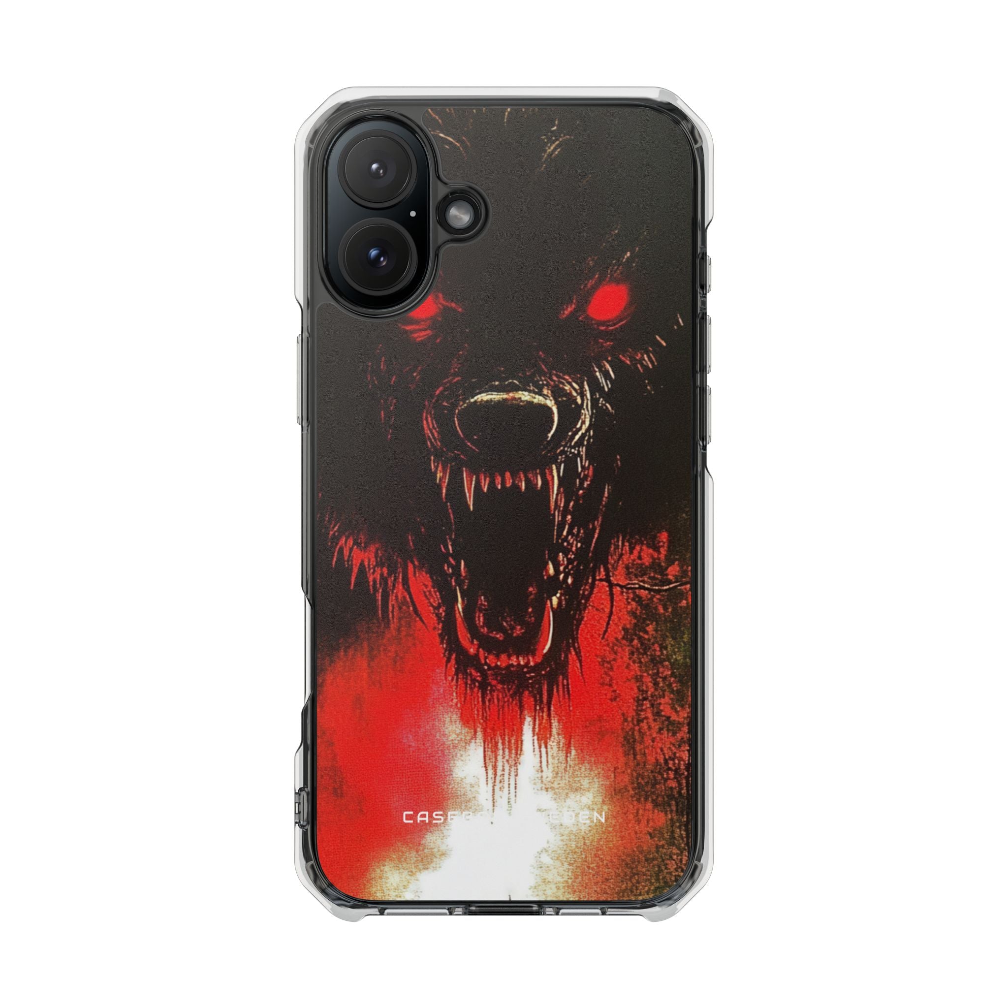 Bloodmoon Wolf's Lament iPhone 16 - Clear Impact Phone Case