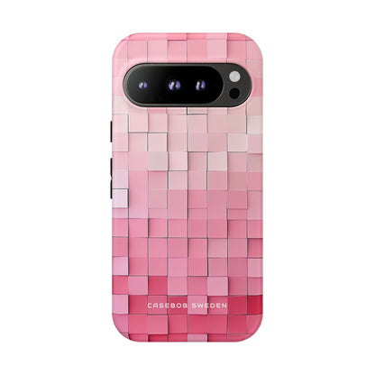 Pink Gradient Squares Google Pixel 9 - Tough Phone Case