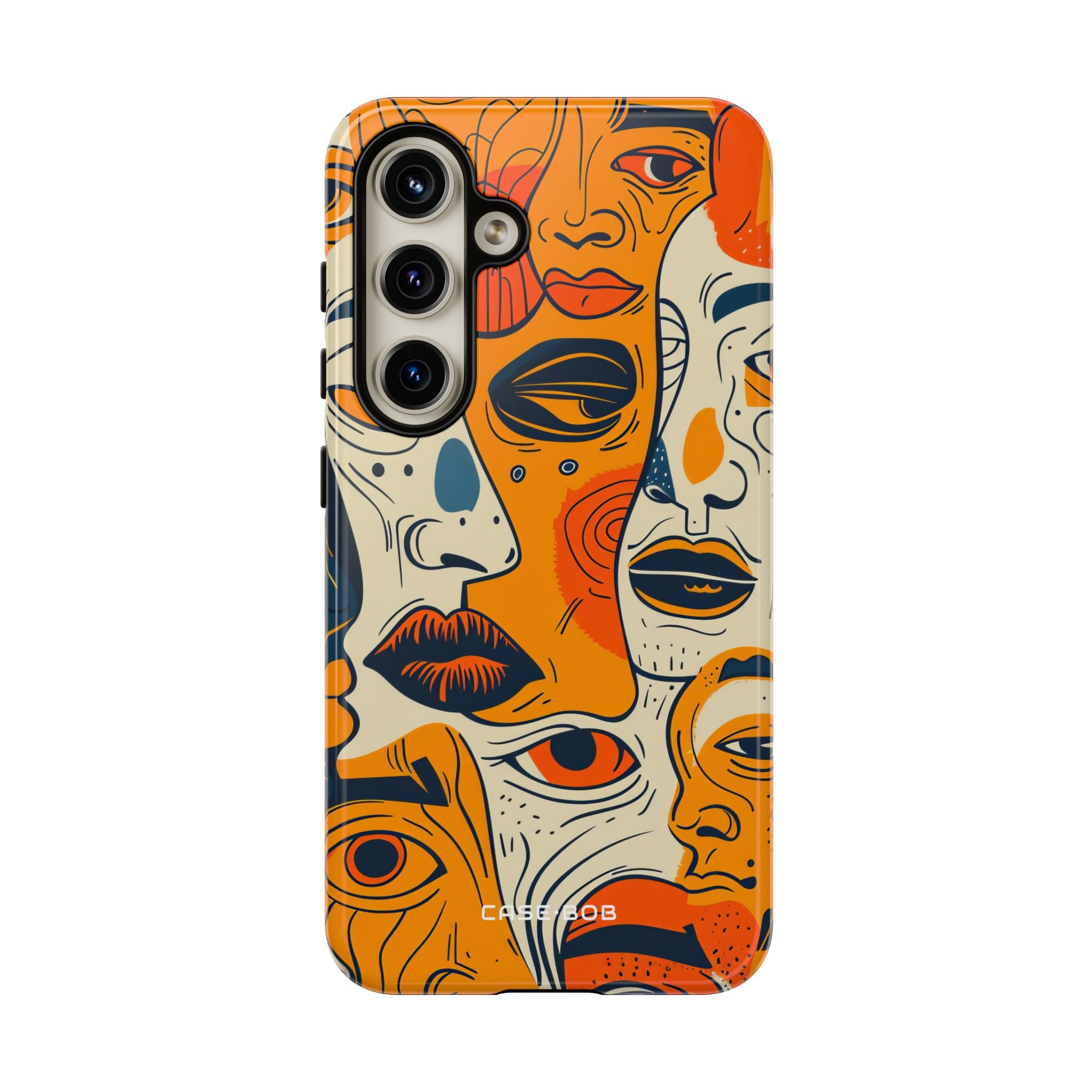Tangled Faces Sunset Samsung S24 Case - Tough