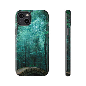 Mystical Forest with Stone Bridge - Protective Phone Case