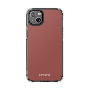 Rotes Holz | Handyhülle für iPhone (Clear Impact Case – magnetisch) 