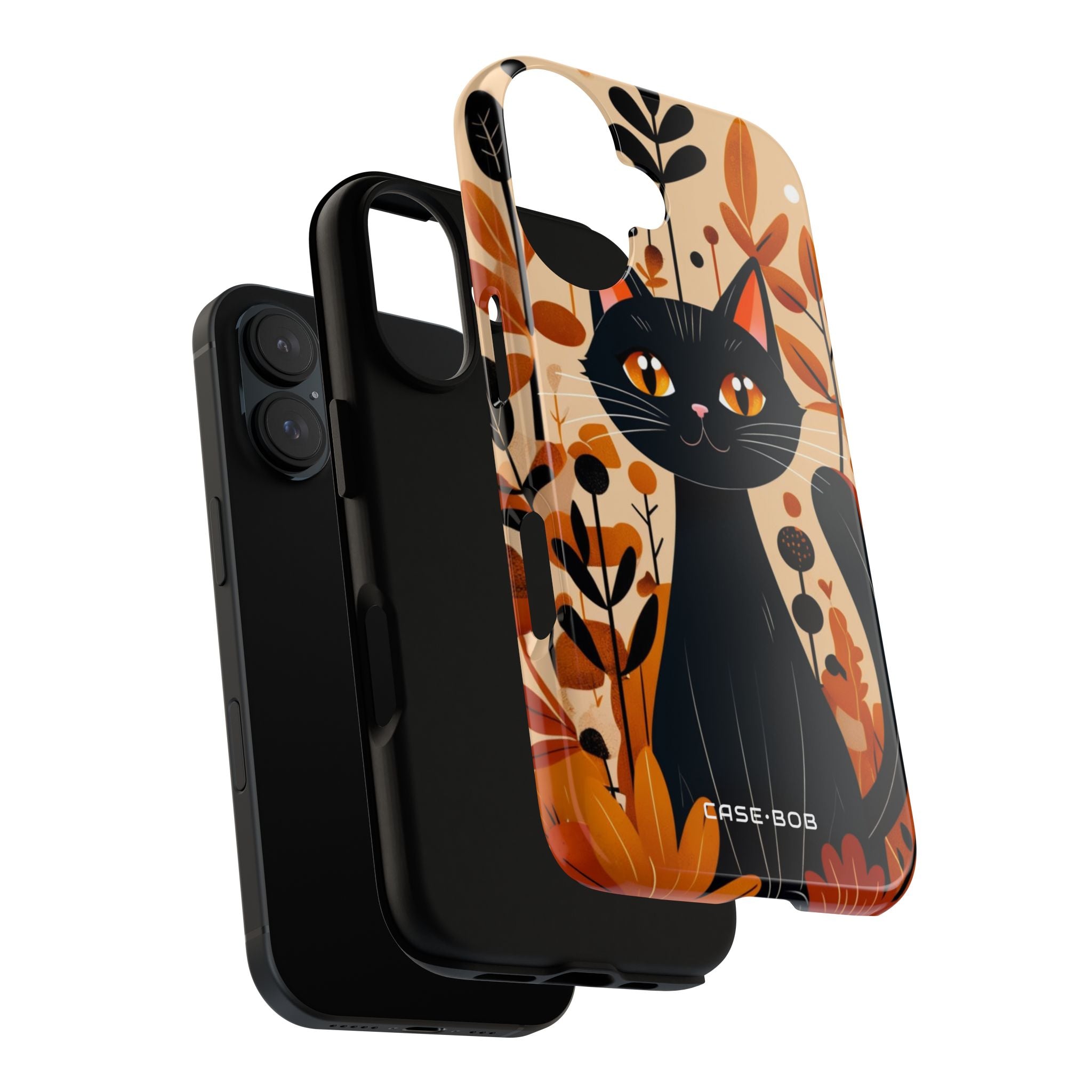 Black Cat Glow iPhone 16 Plus Case - Tough