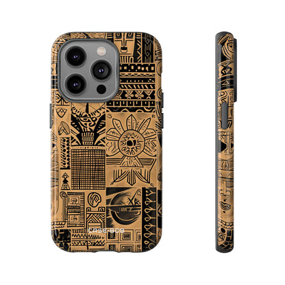 Tribal Faces iPhone 14 Pro Case - Tough