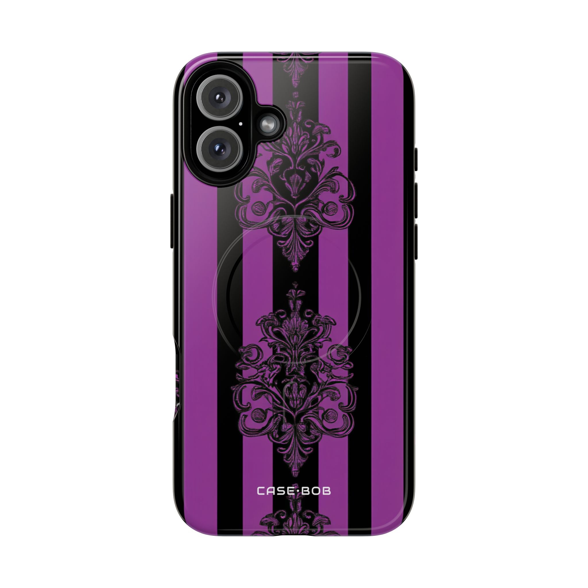 Damask Elegance Purple iPhone 16 Plus Case - Tough+
