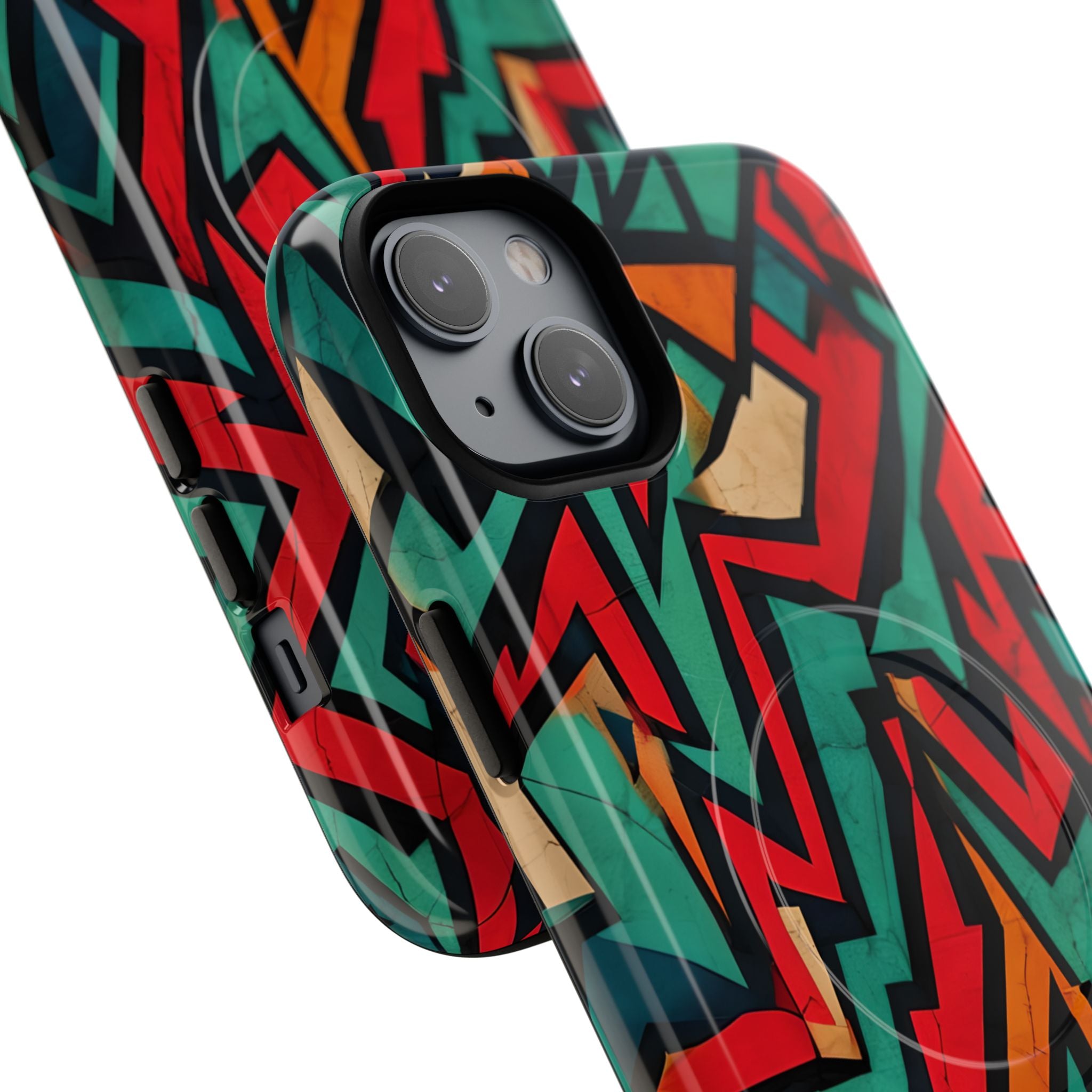 Crimson Zigzag iPhone 14 Plus Case - Tough+