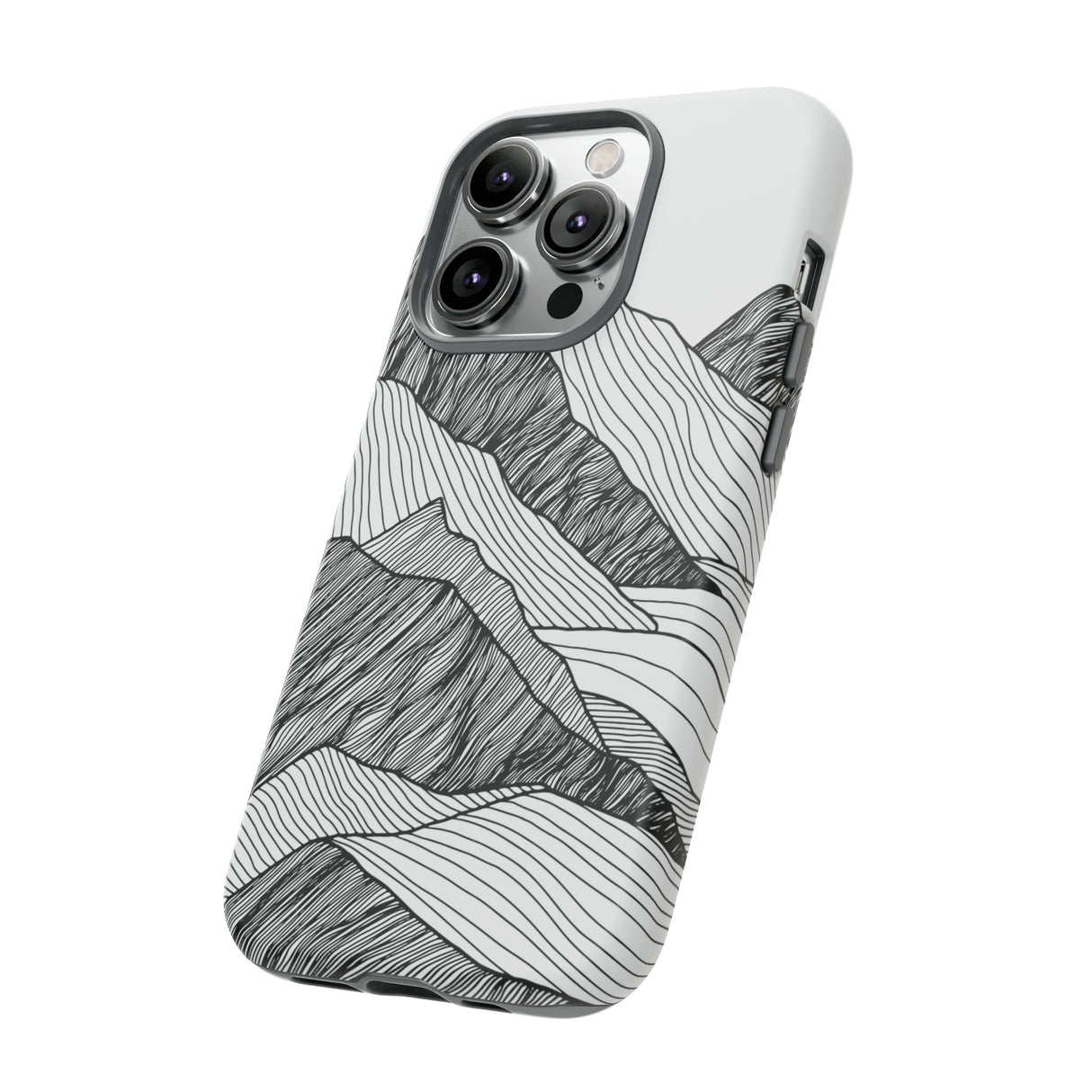 Abstract Mountain Line Art - Protective Phone Case