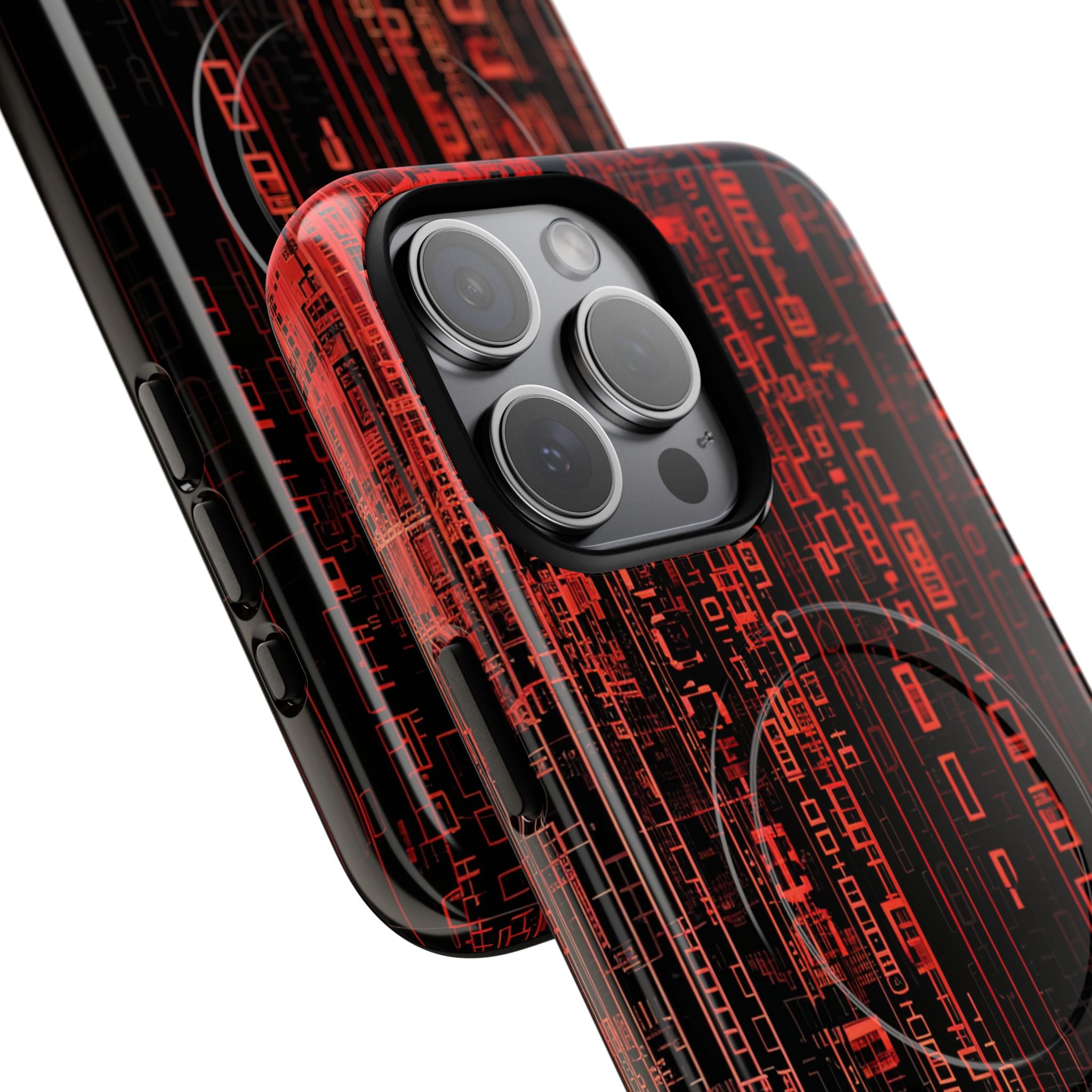 Crimson Glyphs iPhone 15 Pro Max Case - Tough+