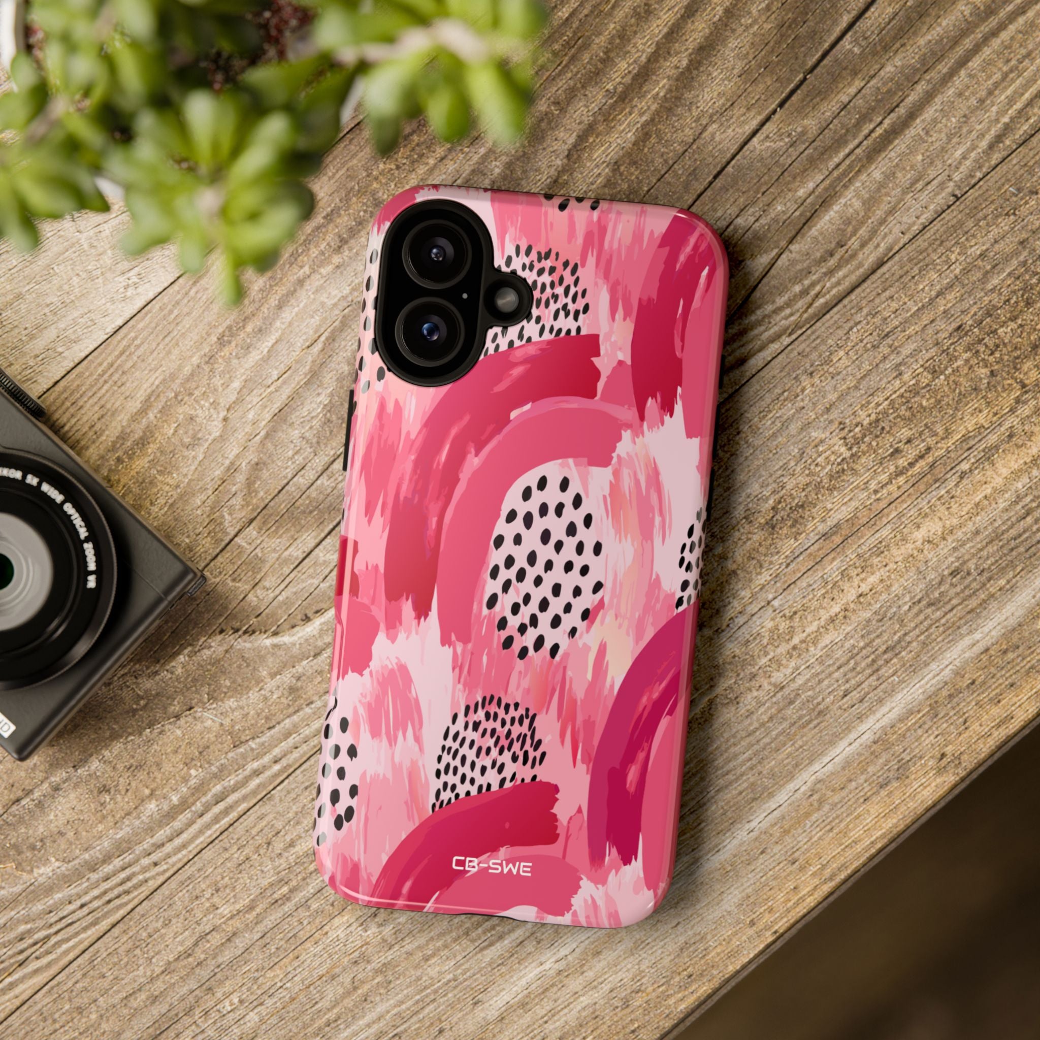 Vibrant Brushwork Dance - iPhone Case