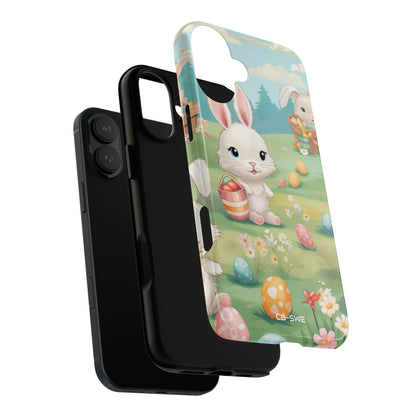 Bunnies Hunt Eggs - iPhone Case