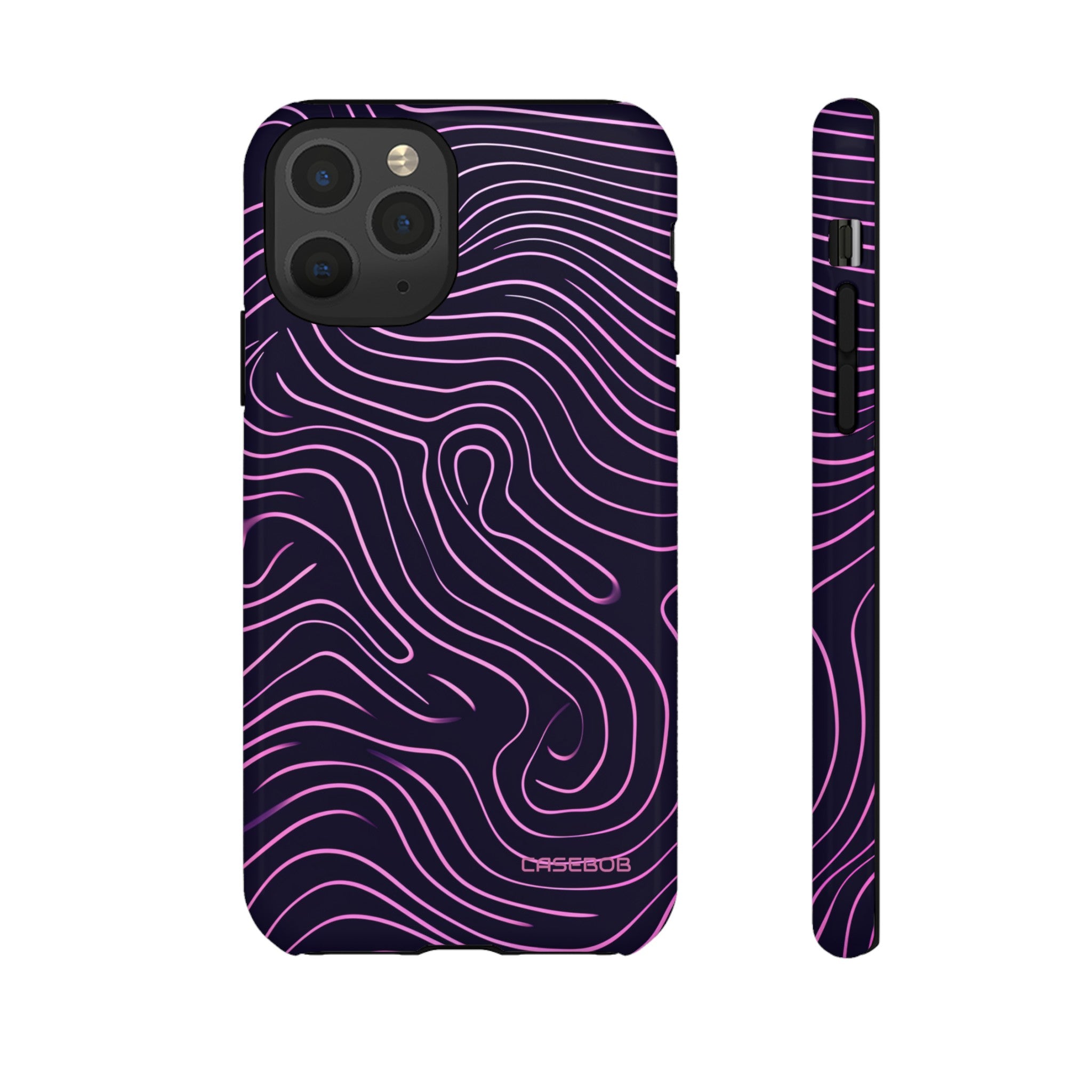 Purple Line Minimalism - Protective Phone Case