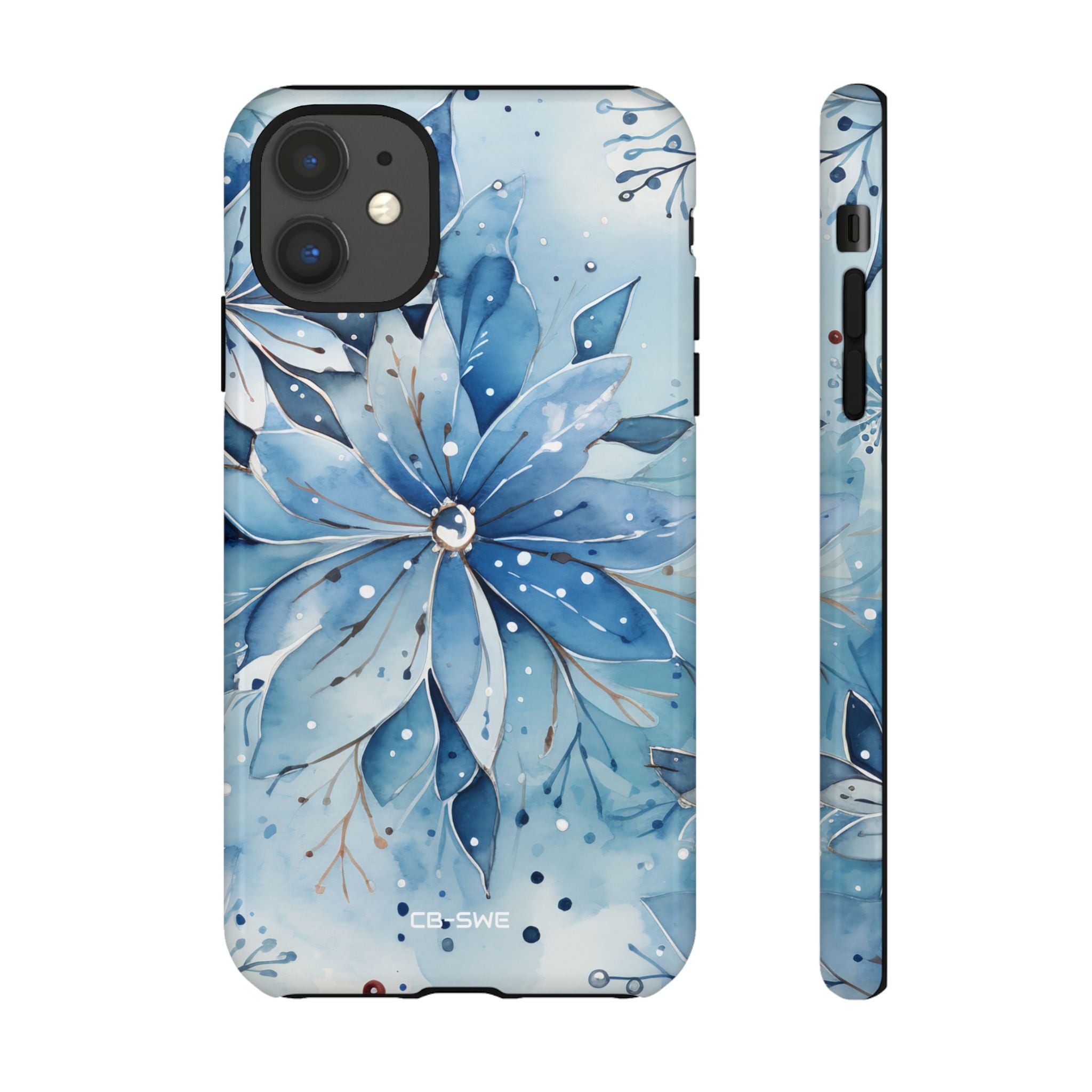 Floral Frost Embrace - iPhone Case