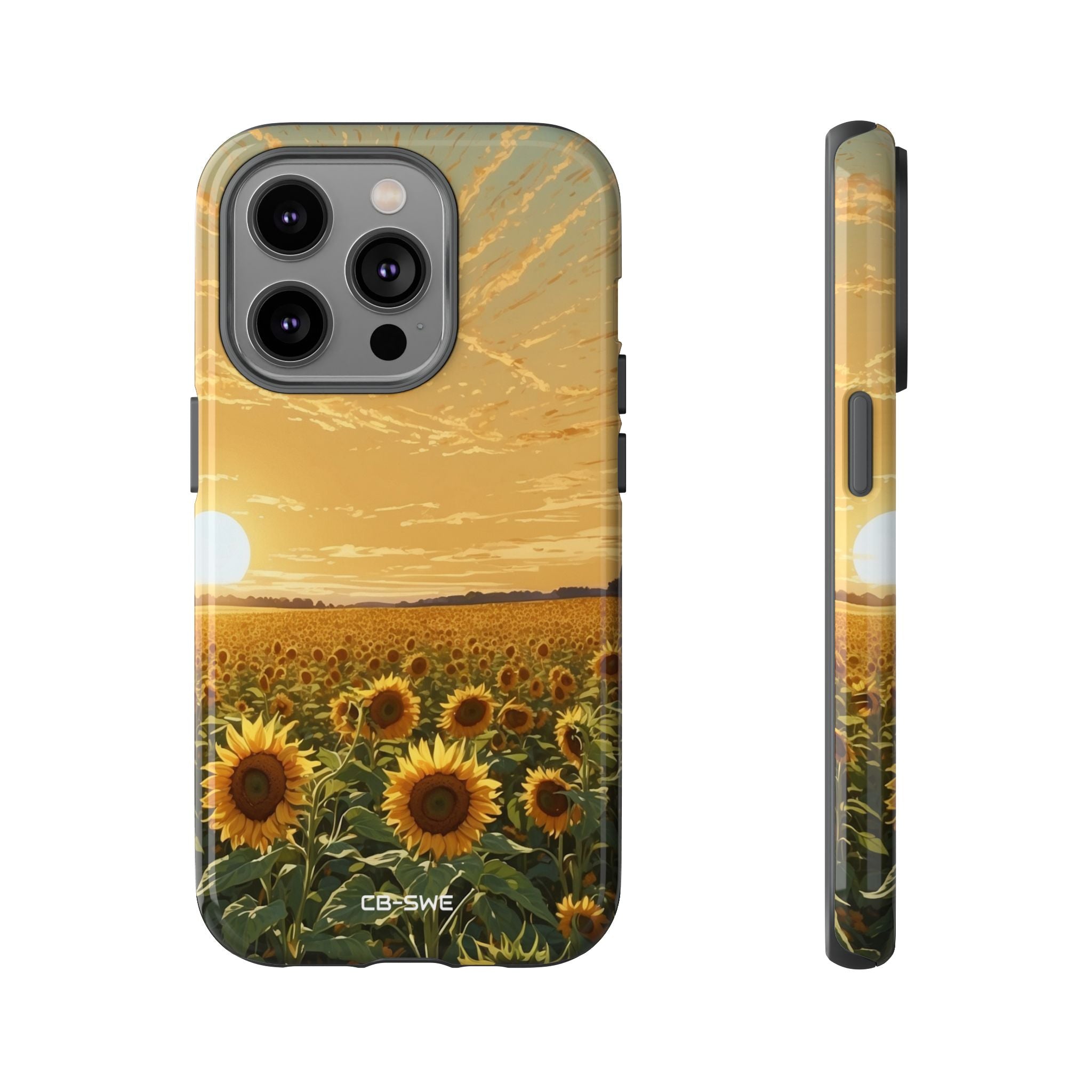Sunflowers Embrace Sunset - iPhone Case