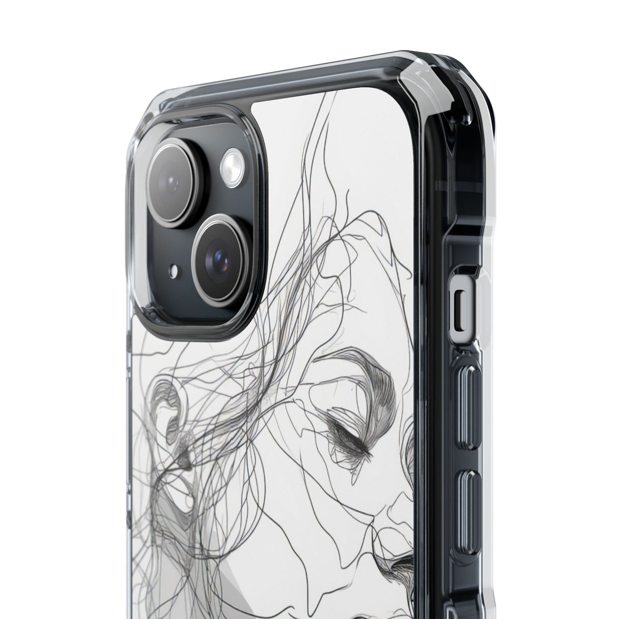 Ethereal Contours - Phone Case for iPhone (Clear Impact - Magnetic)