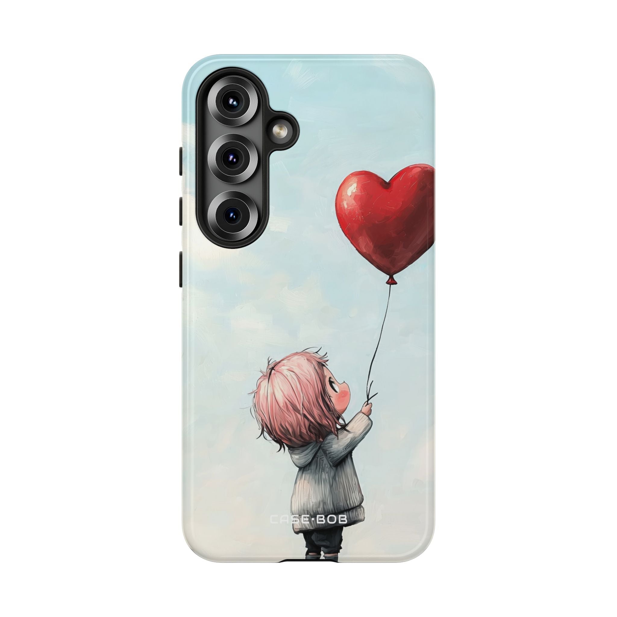 Heart Balloon Glow Samsung S25 Case - Tough