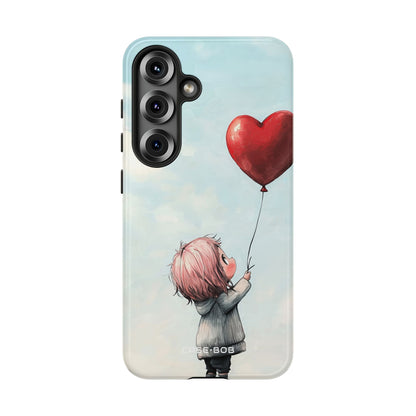 Heart Balloon Glow Samsung S25 Case - Tough