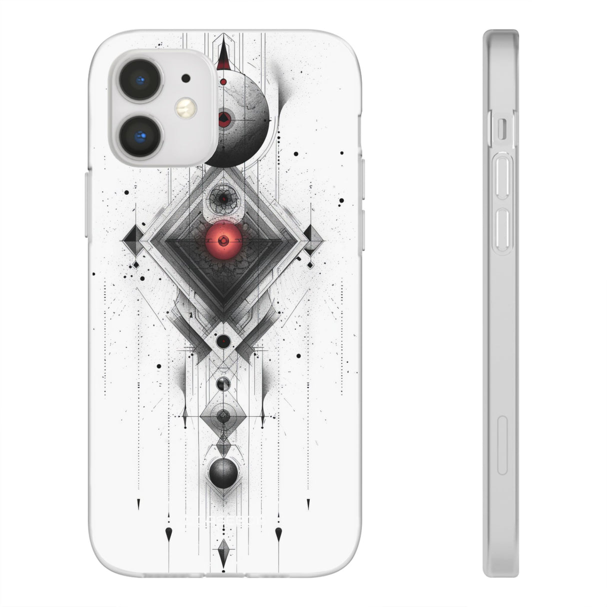 Red Geometry Harmony | Flexible Phone Case for iPhone