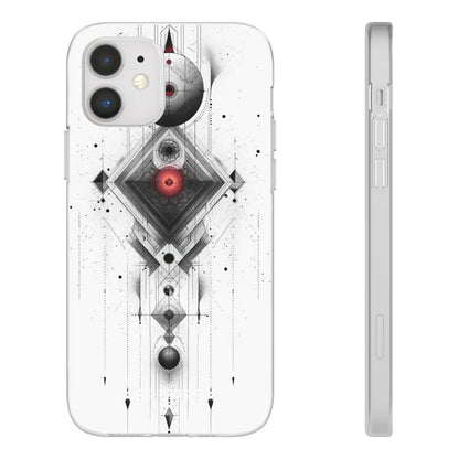 Red Geometry Harmony | Flexible Phone Case for iPhone