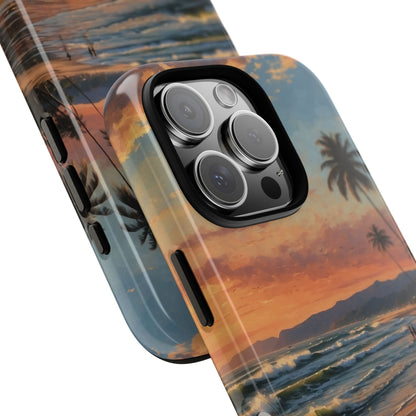 Golden Waves Embrace - iPhone Case