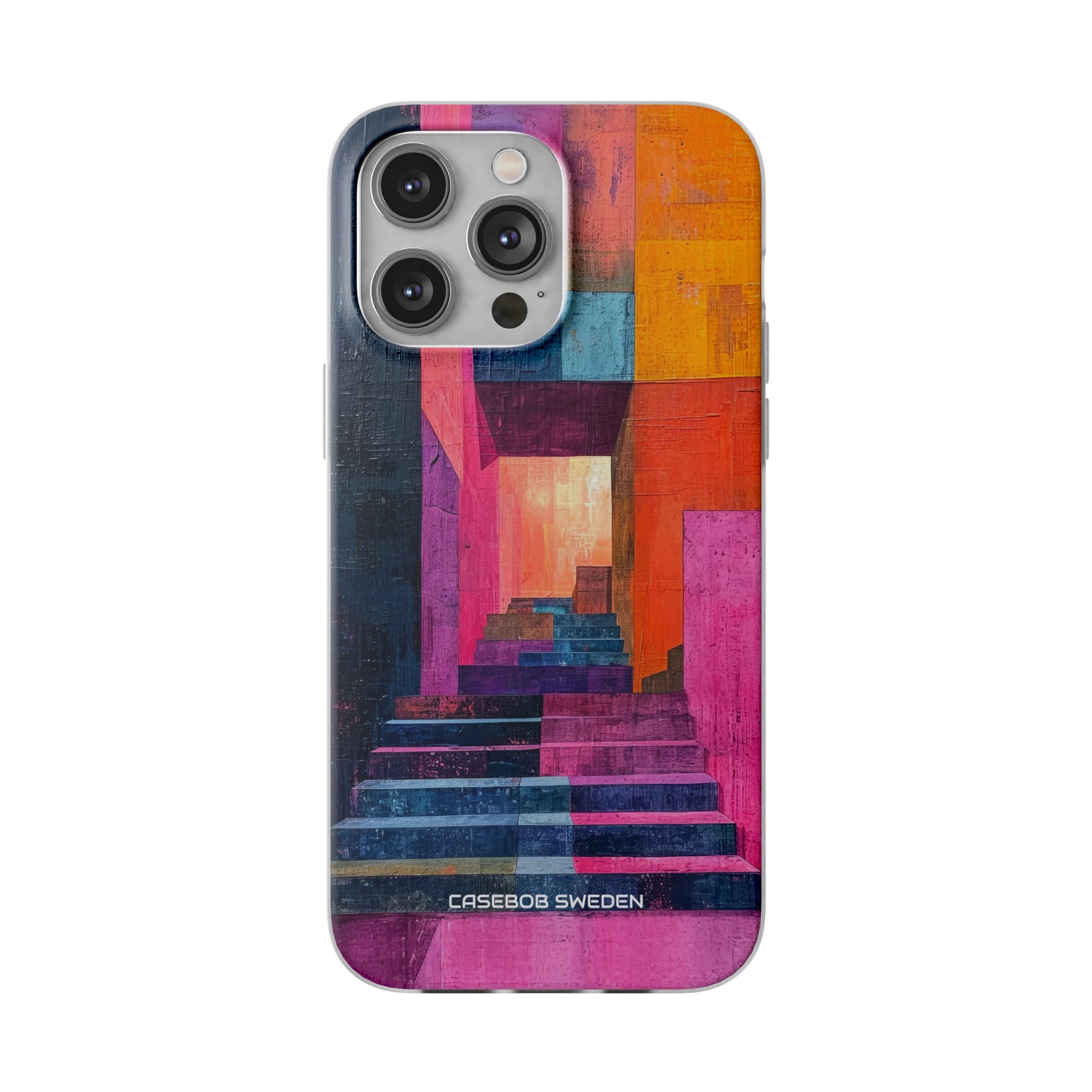 Pink Orange Geometry - Flexi iPhone 14 Phone Case