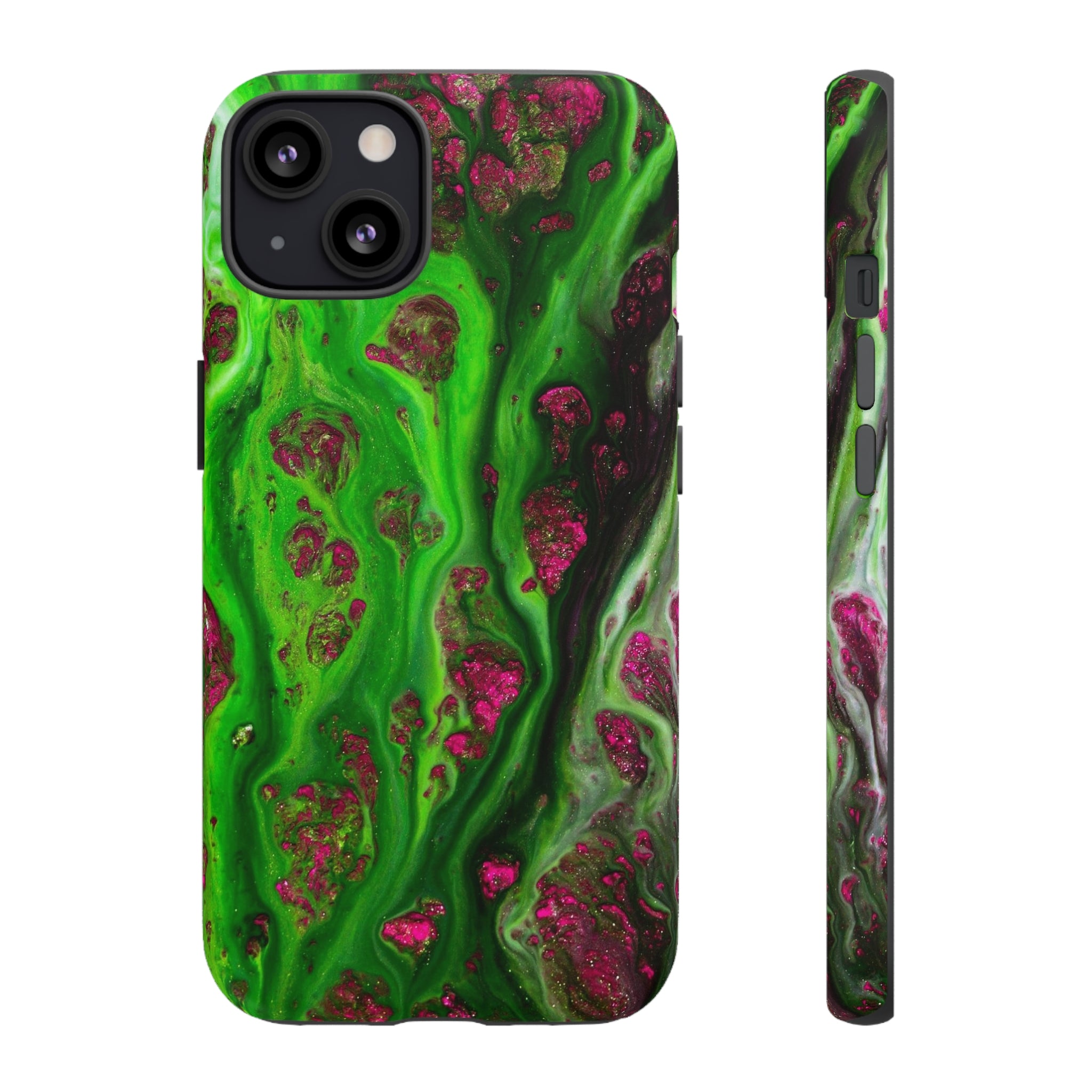 Toxic Green Ink Art iPhone Case (Protective) iPhone 13 Matte Phone Case