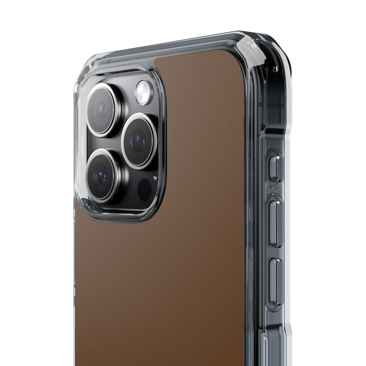 Dark Brown | Phone Case for iPhone (Clear Impact Case - Magnetic)