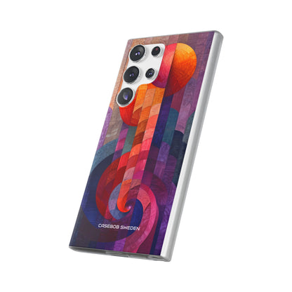 Purple Orange Abstract - Flexi Samsung S23 Phone Case