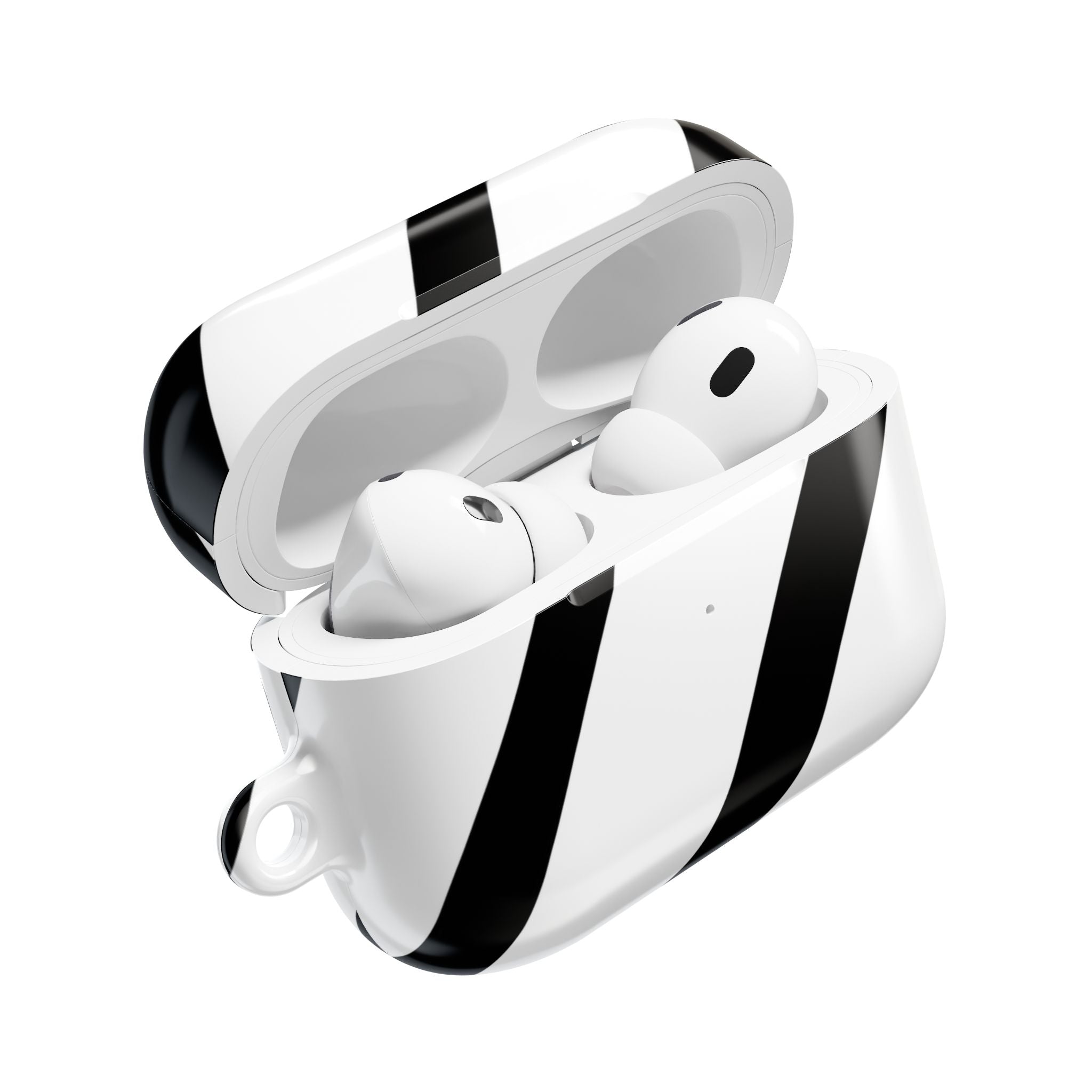 Diagonal Stripes BlackWhite - AirPods Case