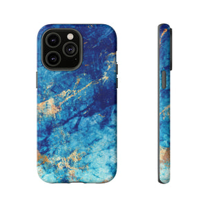 Blue Marble Background - Protective Phone Case