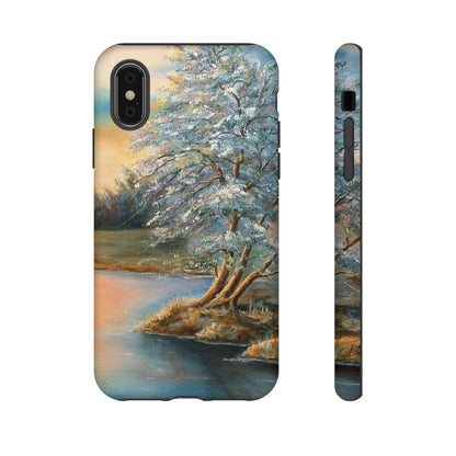 Oil Panting - Sunset on the lake - Protective Phone Case