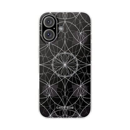 Radiant Petal Orbit iPhone 16 Case - Soft