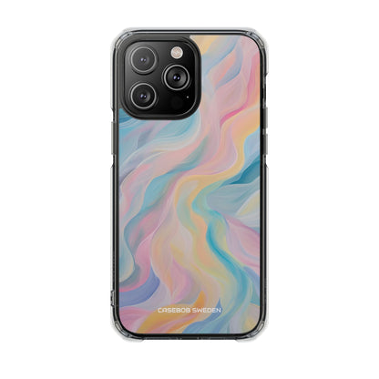 Dreamy Pastel Swirls - Clear Impact iPhone 14 Phone Case