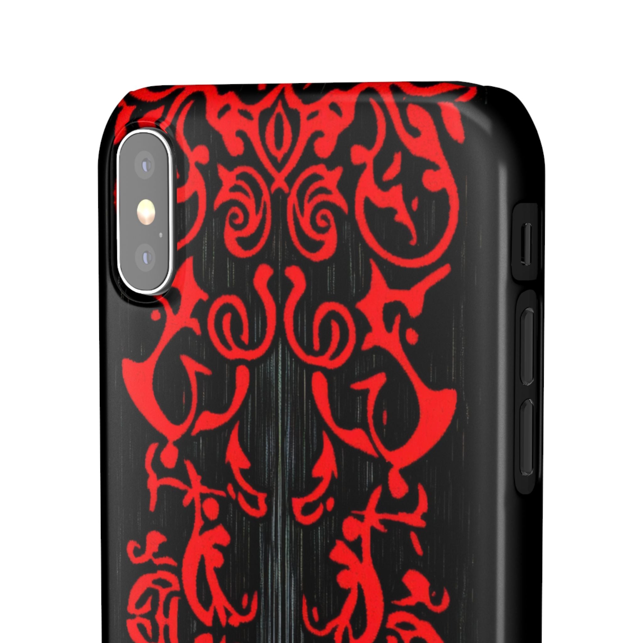 Gothic Crimson Symmetry  iPhone X - Slim Phone Case