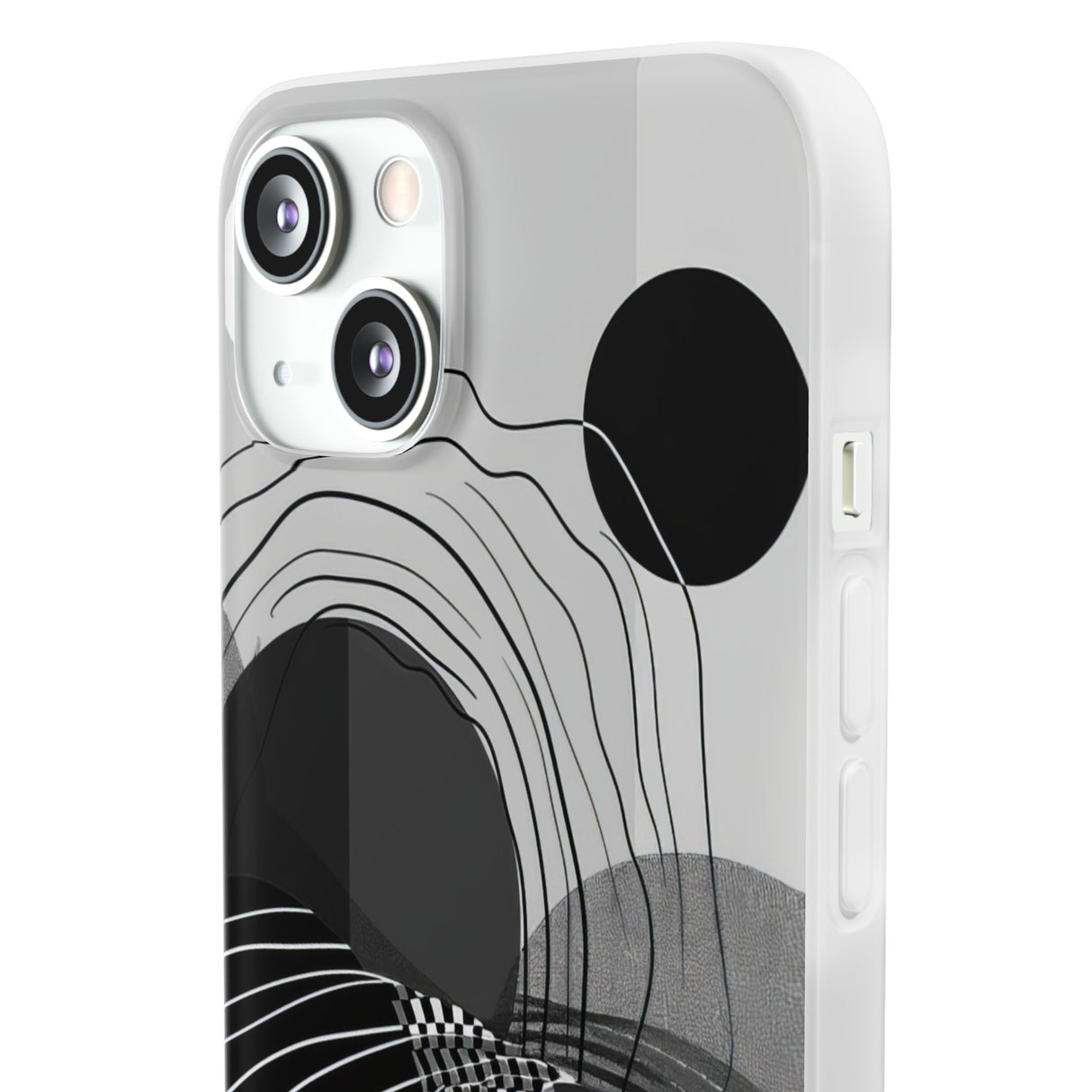 Monochrome Dynamics | Flexible Phone Case for iPhone