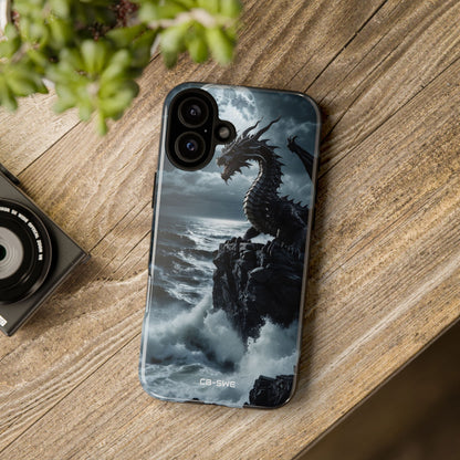 Dragon Roars Against Sea - iPhone Case