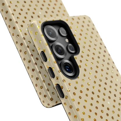 Gold Sparkle Grid Samsung S25 Ultra Case - Tough
