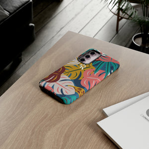 Tropical Leaf Mono - Protective Phone Case