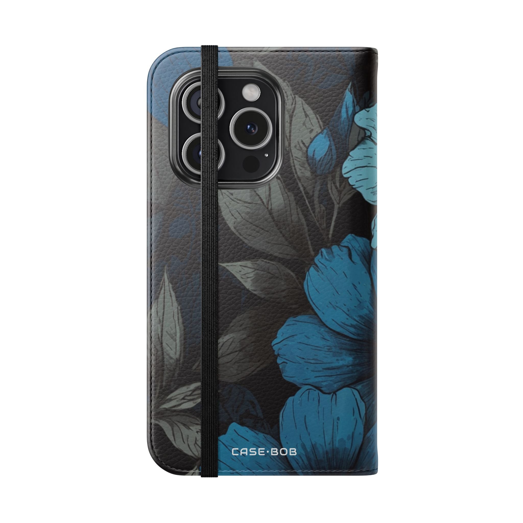 Blue Petal Bloom - iPhone 15 Pro Case - Wallet