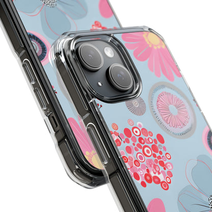Floral Radiance Blue iPhone 15 Case - Impact