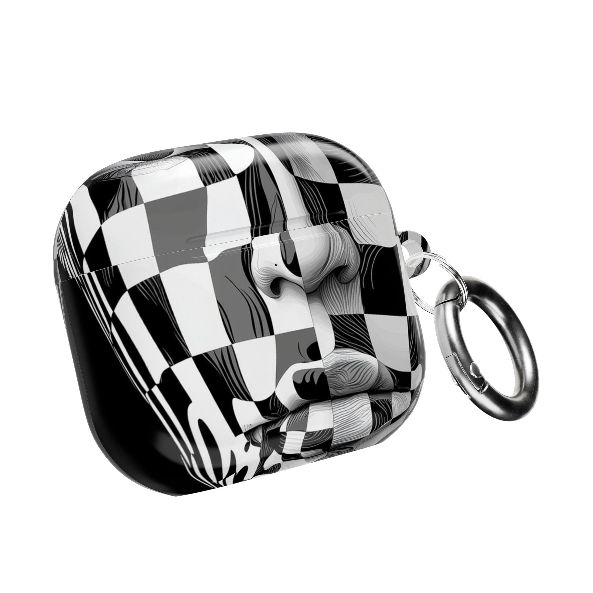 Mirrored Checkerboard Face - AirPods Case