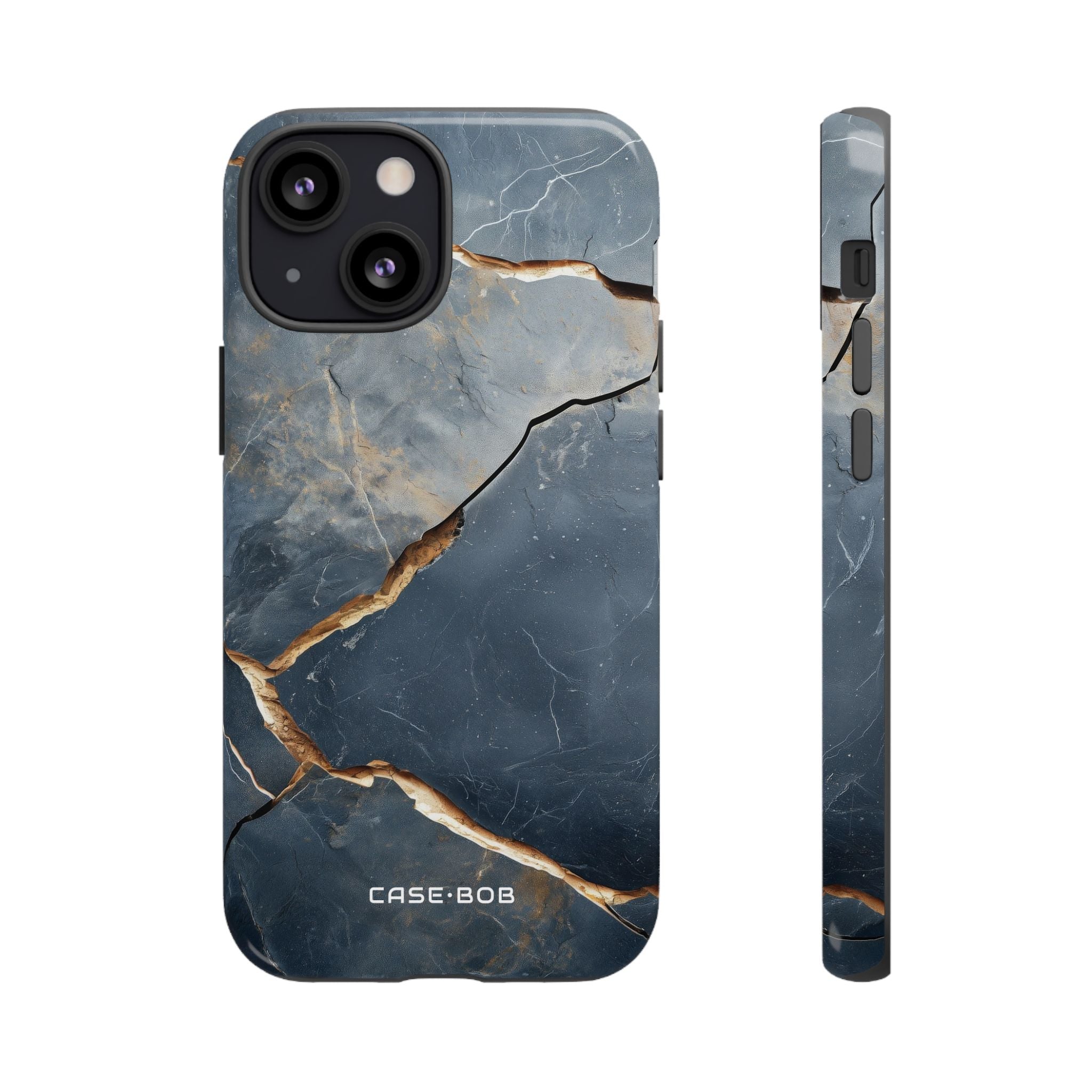 Jagged Vein Navy iPhone 13 Mini Case - Tough