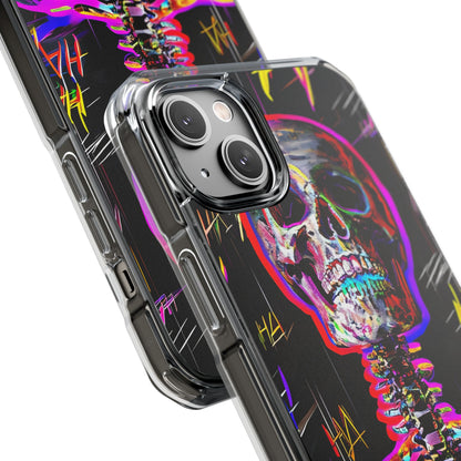 Neon Skeleton Laugh iPhone 14 Plus Case - Impact