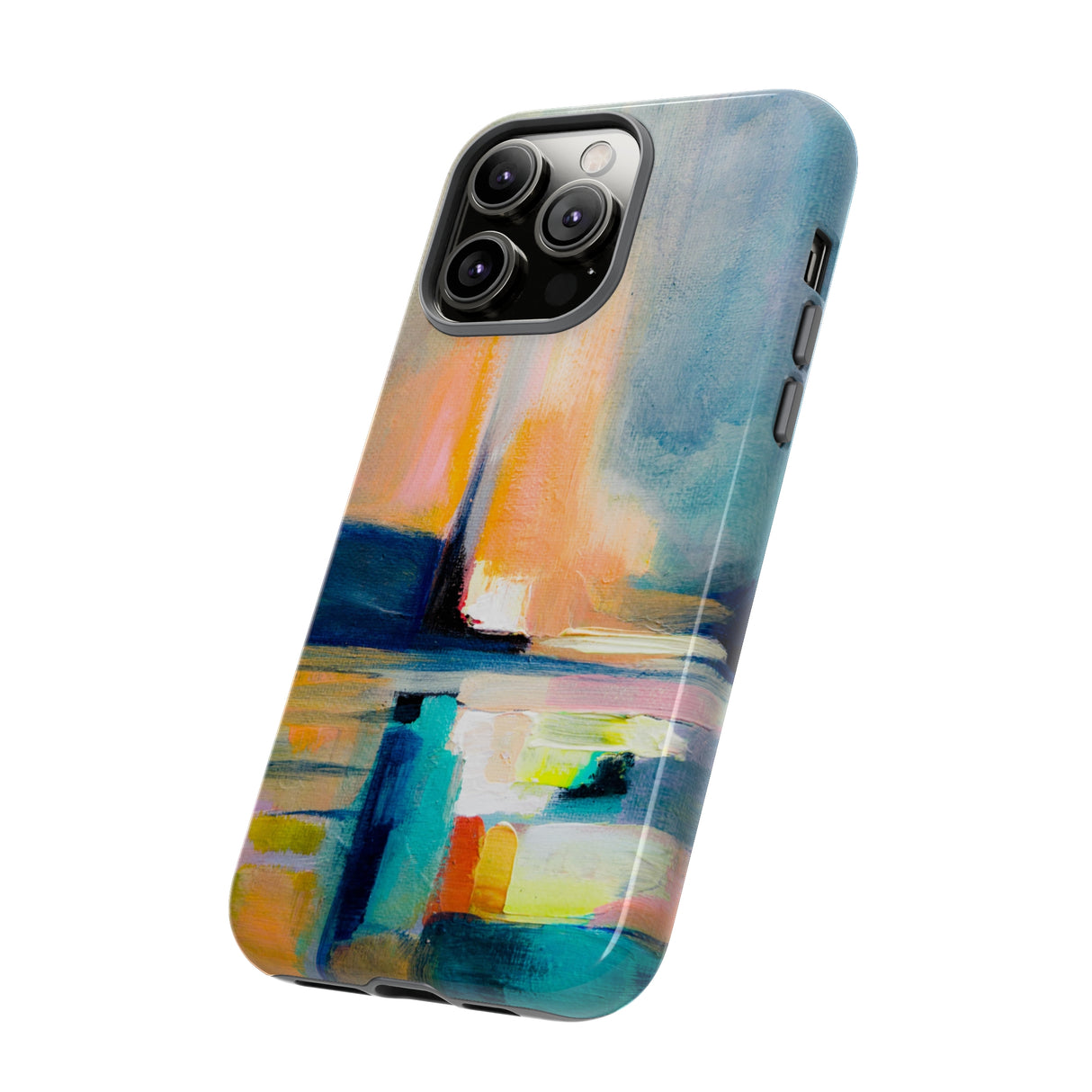 Abstract Blue n Yellow iPhone Case (Protective) Phone Case