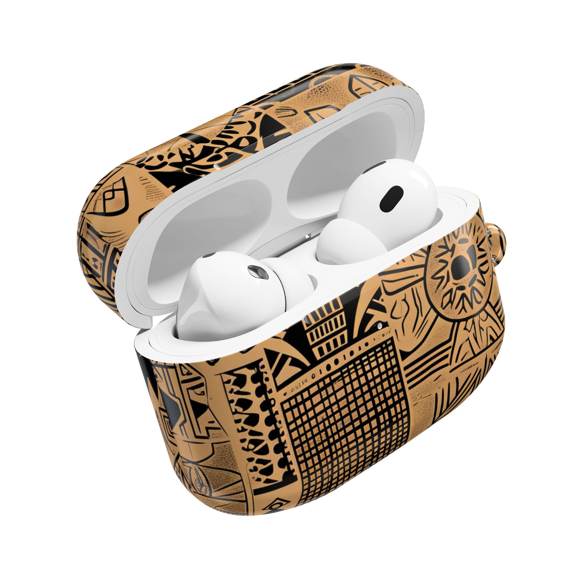 Celestial Faces Brown - AirPods Case